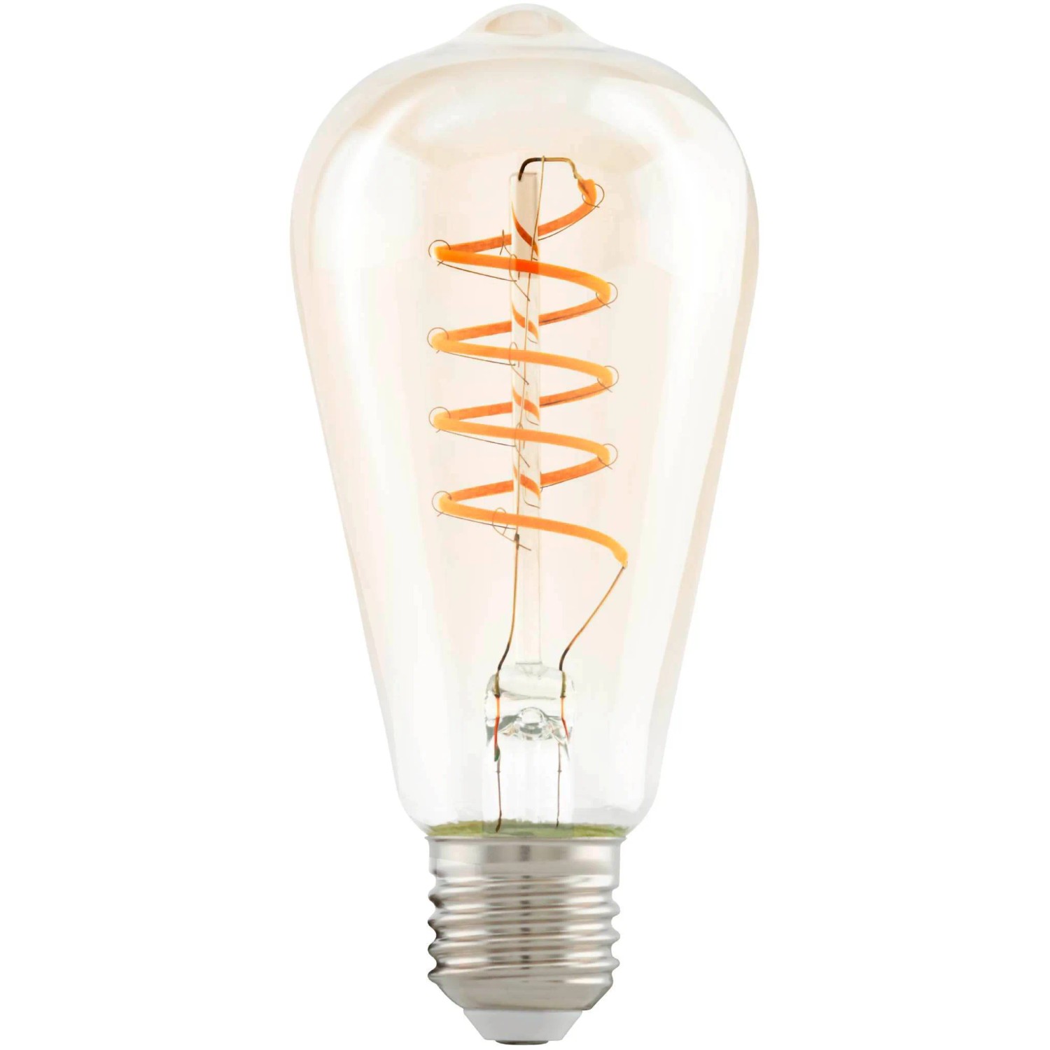 E-shop EGLO LED žiarovka E27 ST64, 4 W, 270 lm, 2200 K, jantárová