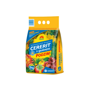Žlté balenie univerzálneho hnojiva Cererit s guánom na jeseň, 5kg.