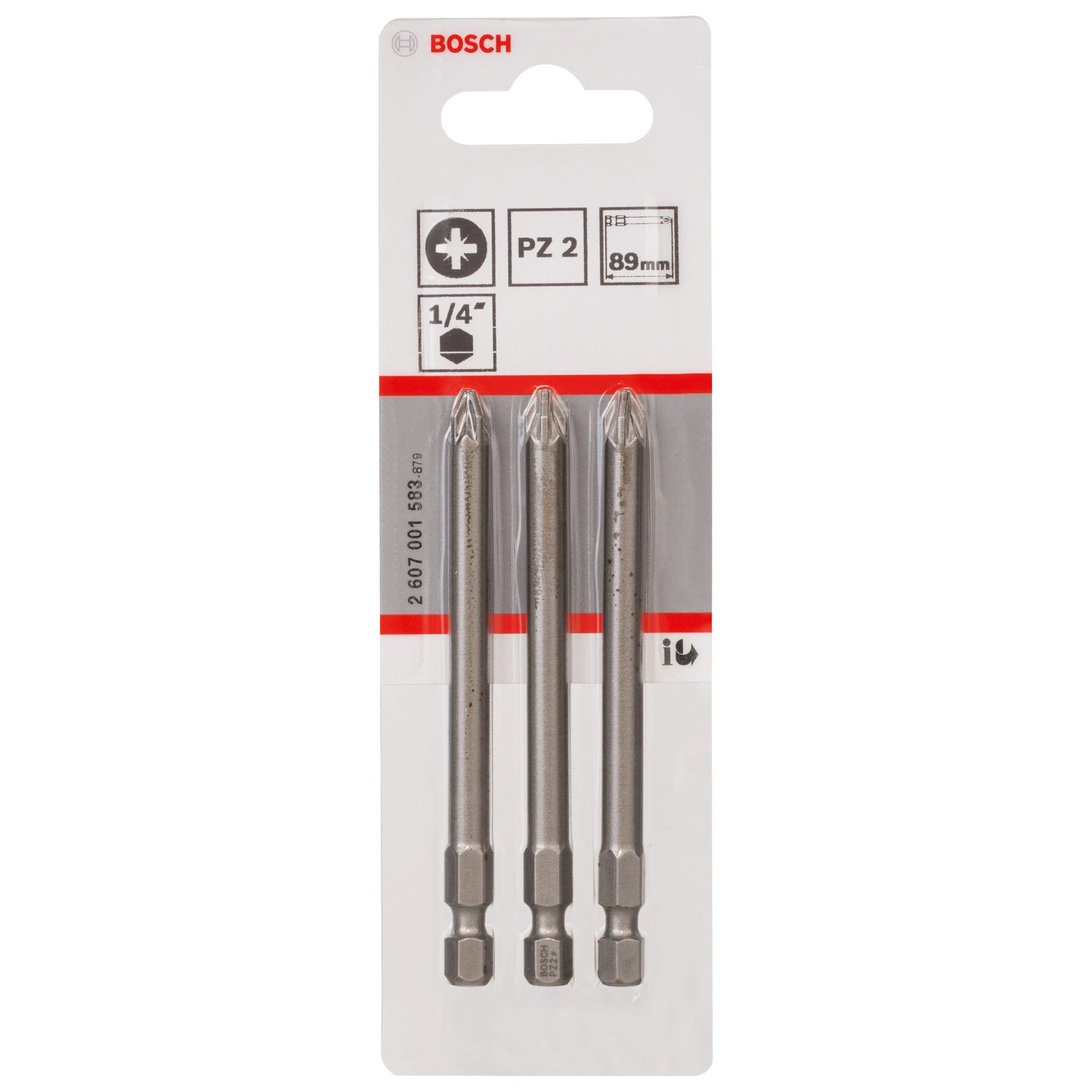 E-shop Bosch Bit skrutkovací Extra hard PZ2, 89 mm, 3 ks