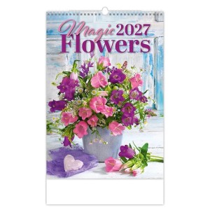Helma 365 Nástenný mesačný kalendár 2027 Magic flowers 31,5 x 45 cm