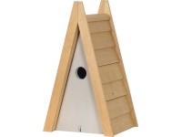 Vtáčia búdka trojuholníkový tvar FSC® svetlosivá/hnedá