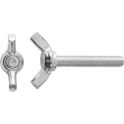 Krídlatá skrutka M4 x 30 mm bielo pozinkovaná 8 ks