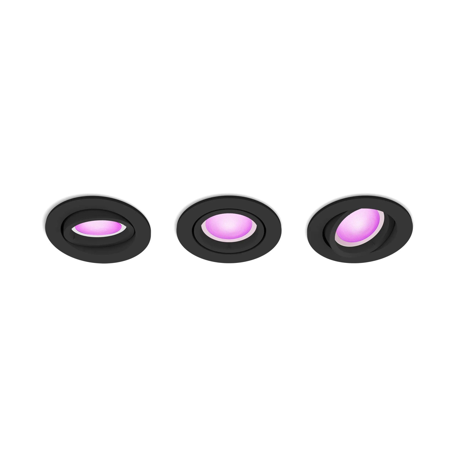 E-shop Philips Hue Vstavané svietidlo White&Color Ambiance Centura 400lm čierna, 3 ks