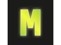 Conacord Reflexné domové písmeno M, žlté, 8 cm