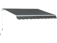 Tkanina na markízy 3 m x 2 m sivá