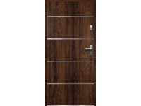 O.K. DOORS Oceľové vchodové dvere ATENA P55 tmavý orech 90 Ľ