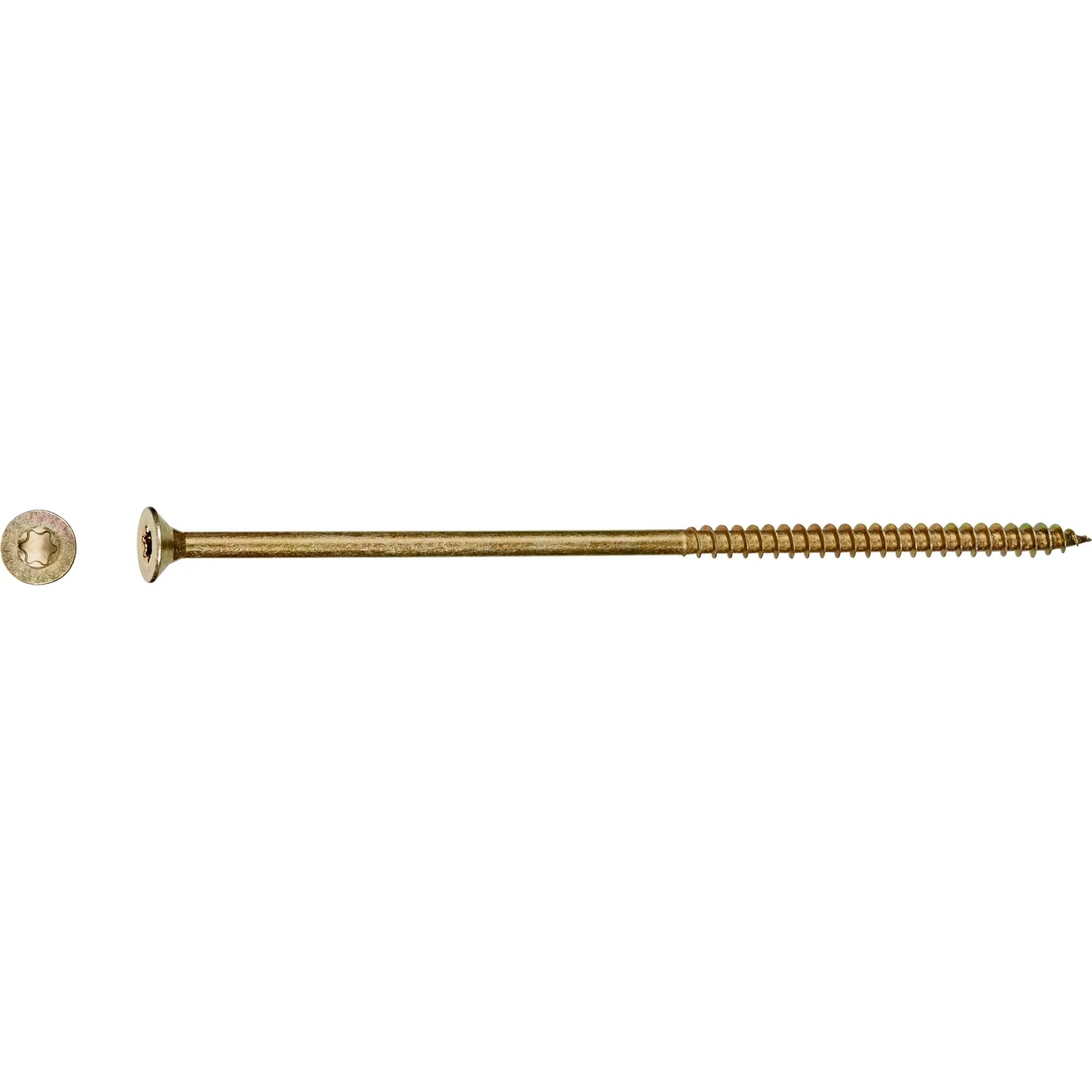 E-shop Uni skrutky so zápustnou hlavou TX30 čiastočný závit žlto pozink. 6x120mm, 100ks