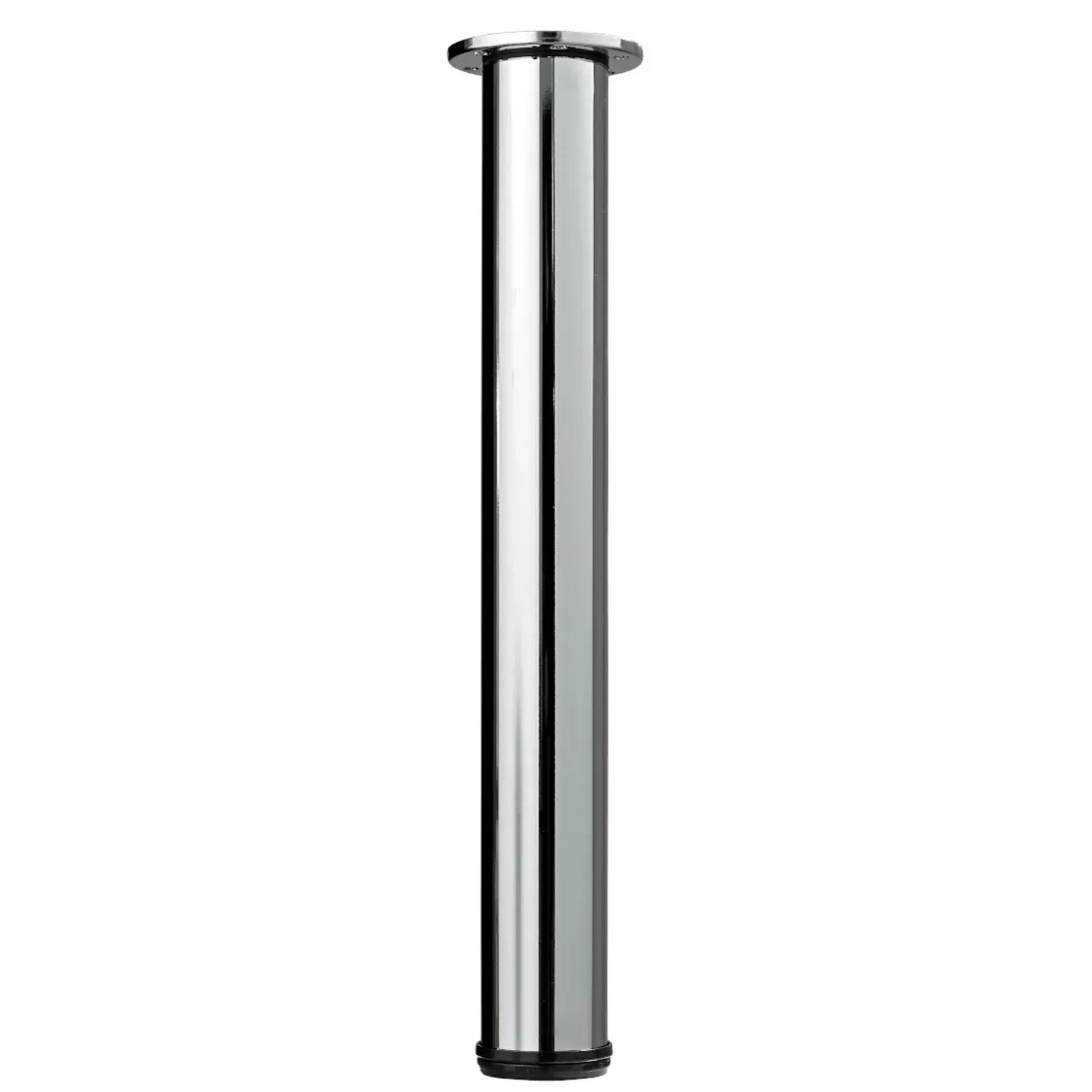 E-shop Hettich Noha stola s nastaviteľnou výškou okrúhla, chrom, 76 x 700-1100 mm