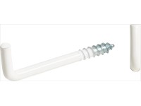 Skrutkovací hák rovný pozinkovaný priemer 3 mm x 40 mm biely, 4 ks Skrutkovací hák rovný pozinkovaný priemer 3 mm x 40 mm biely, 4 ks
