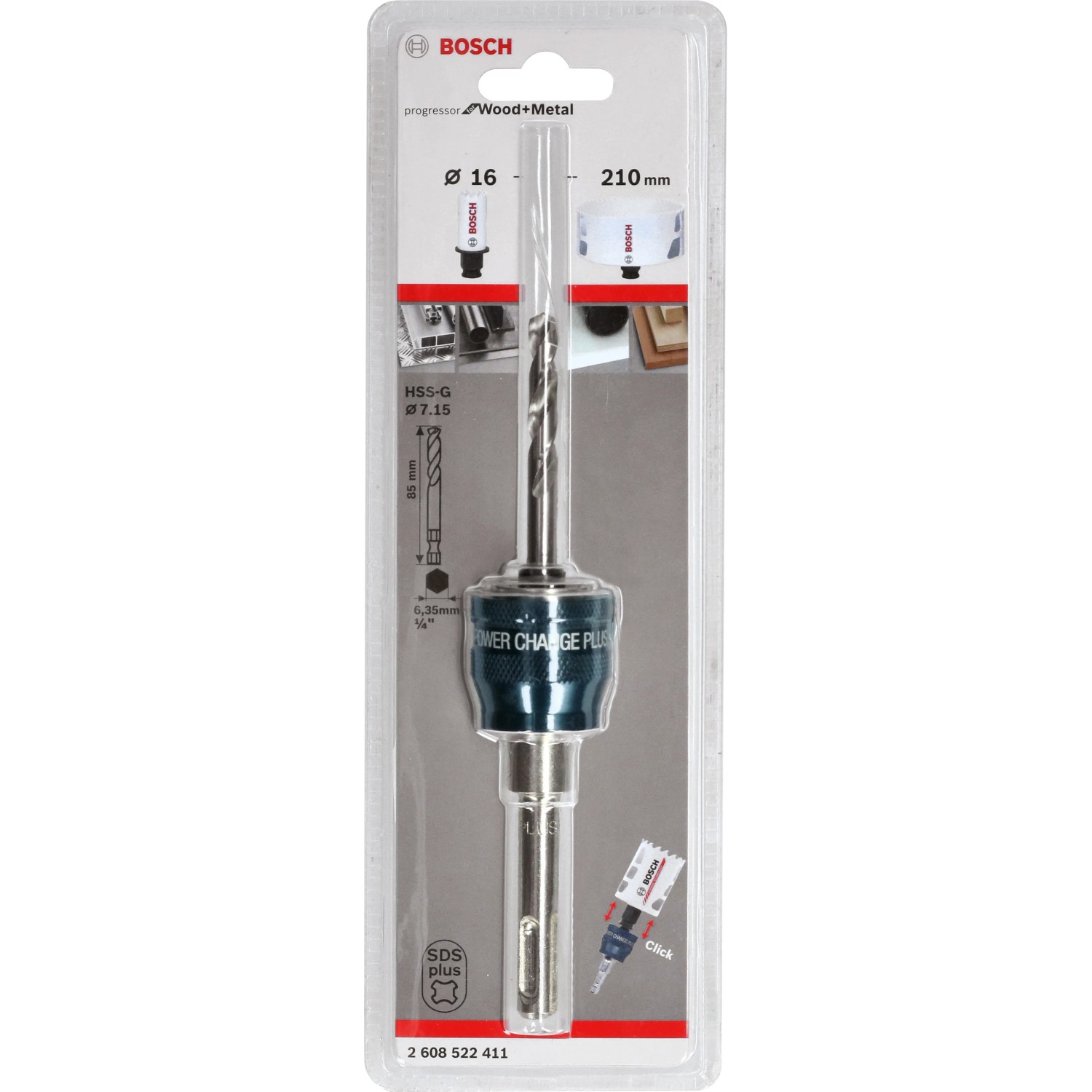 E-shop Bosch Adaptér pre dierovky SDS Plus, vrták HSS-G, pr. 7,15 x 85 mm