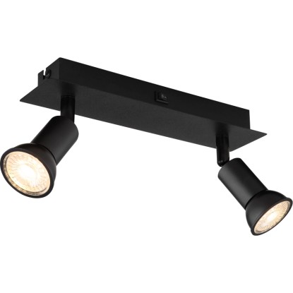 GLOBO 2bodové svietidlo DREW čierna GU10 35 W 250 x 60 x 90 mm