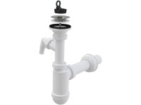 Alcadrain Sifón umývadlový s prípojkou a nerez mriežkou Alcadrain Sifón umývadlový s prípojkou a nerez mriežkou