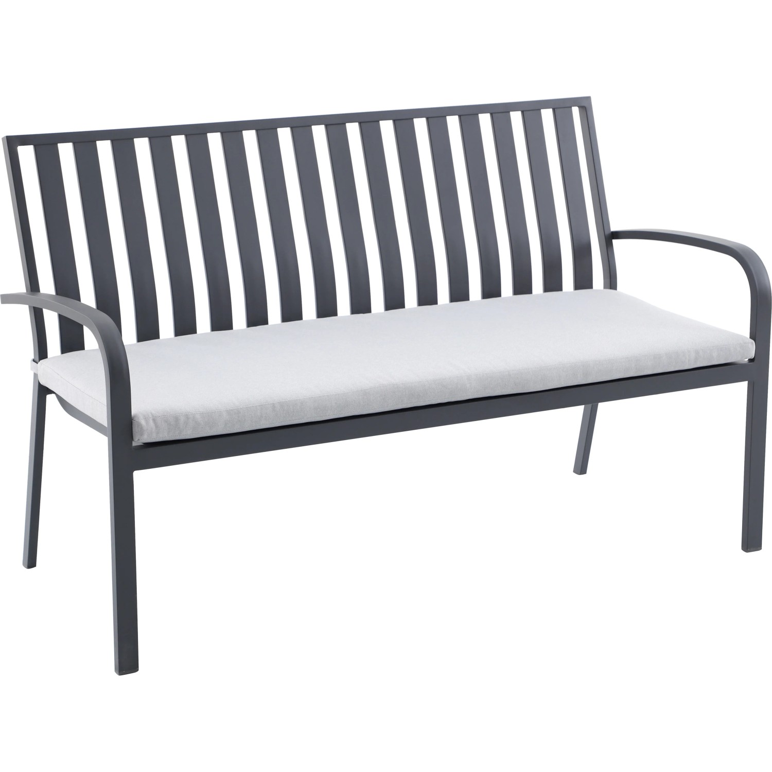 E-shop OBI Záhradná lavica Sheridon antracitová-sivá 90 x 150 x 66 cm