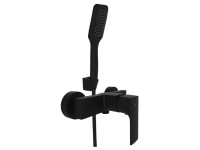 Rubineta Sprchová batéria Modena-12/K nástenná (s príslušenstvom), čierna