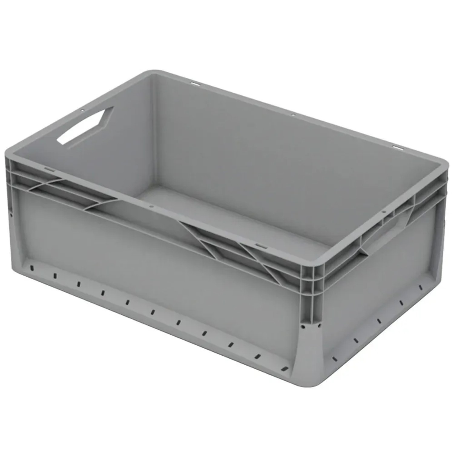 E-shop Surplus Systems Eurobox s plnou stenou, sivý, 42 l, 600 x 400 x 220 mm