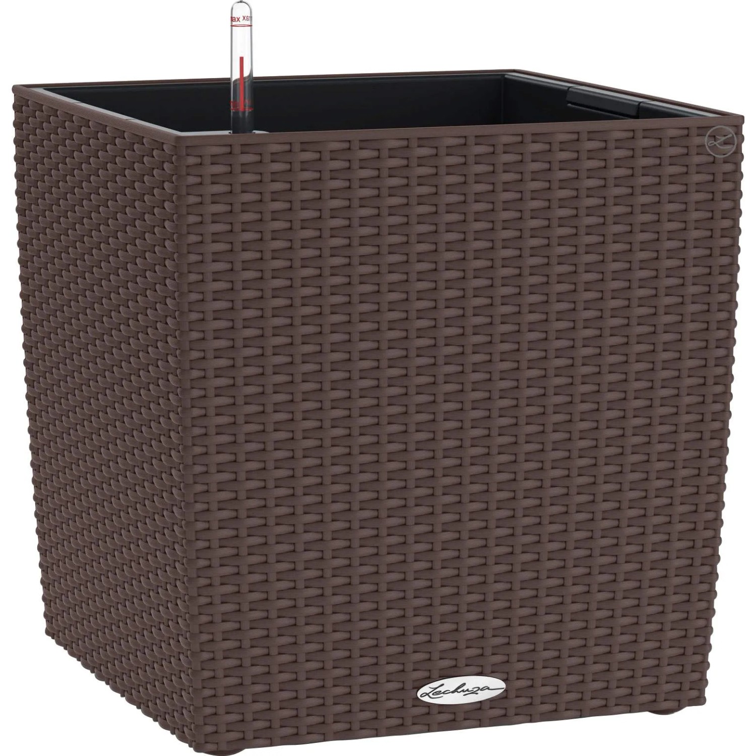E-shop Lechuza Kvetináč Cube Cottage 40 mokka, 400 x 390 x 390 mm