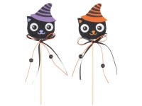 Anděl Přerov Zápich mačky z filcu 7 cm + špajle, 2 ks