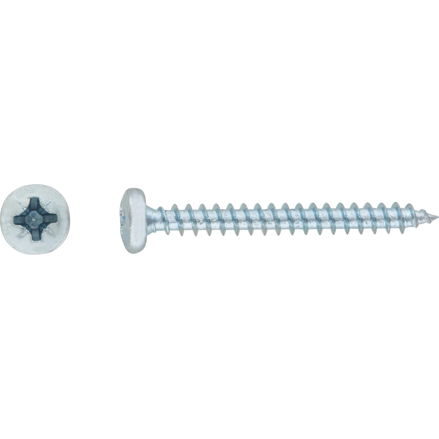 E-shop Uni skrutky s polguľatou hlavou PZ2 plný závit bielo pozinkovaný 5 x 16 mm, 50ks