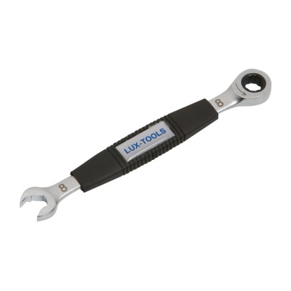 LUX Račňový kľúč Comfort 8 mm, kľúč s račňovou funkciou a ergonomickou rukoväťou.