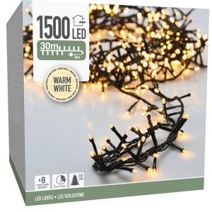 30m LED svetelná reťaz s 1500 teplými bielymi LED diódami pre vonkajšie použitie.
