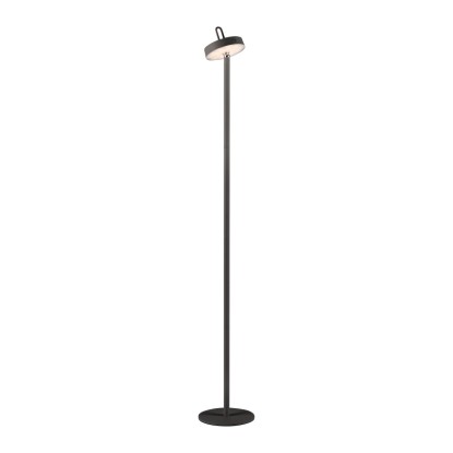 Just Light. Nabíjacia stojacia LED lampa Amag IP44 čierna pr. 18 x 125,2 cm