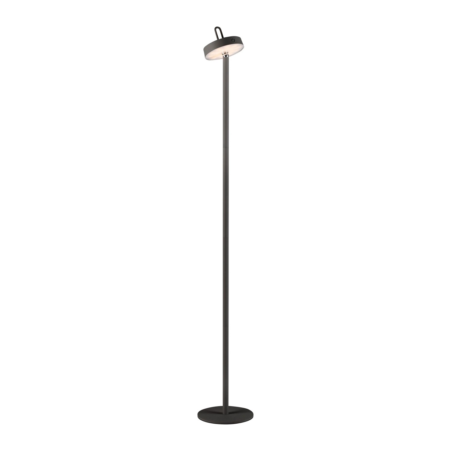 E-shop Just Light. Nabíjacia stojacia LED lampa Amag IP44 čierna pr. 18 x 125,2 cm