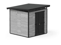 Upyard Drevený domček na náradie Strongbox XL vr. základov sivá 203 x 203 cm