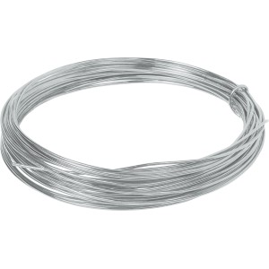 Strieborný hliníkový drôt, Ø 1,6 mm x 12 m, navinutý pre remeselné a dekoračné práce.