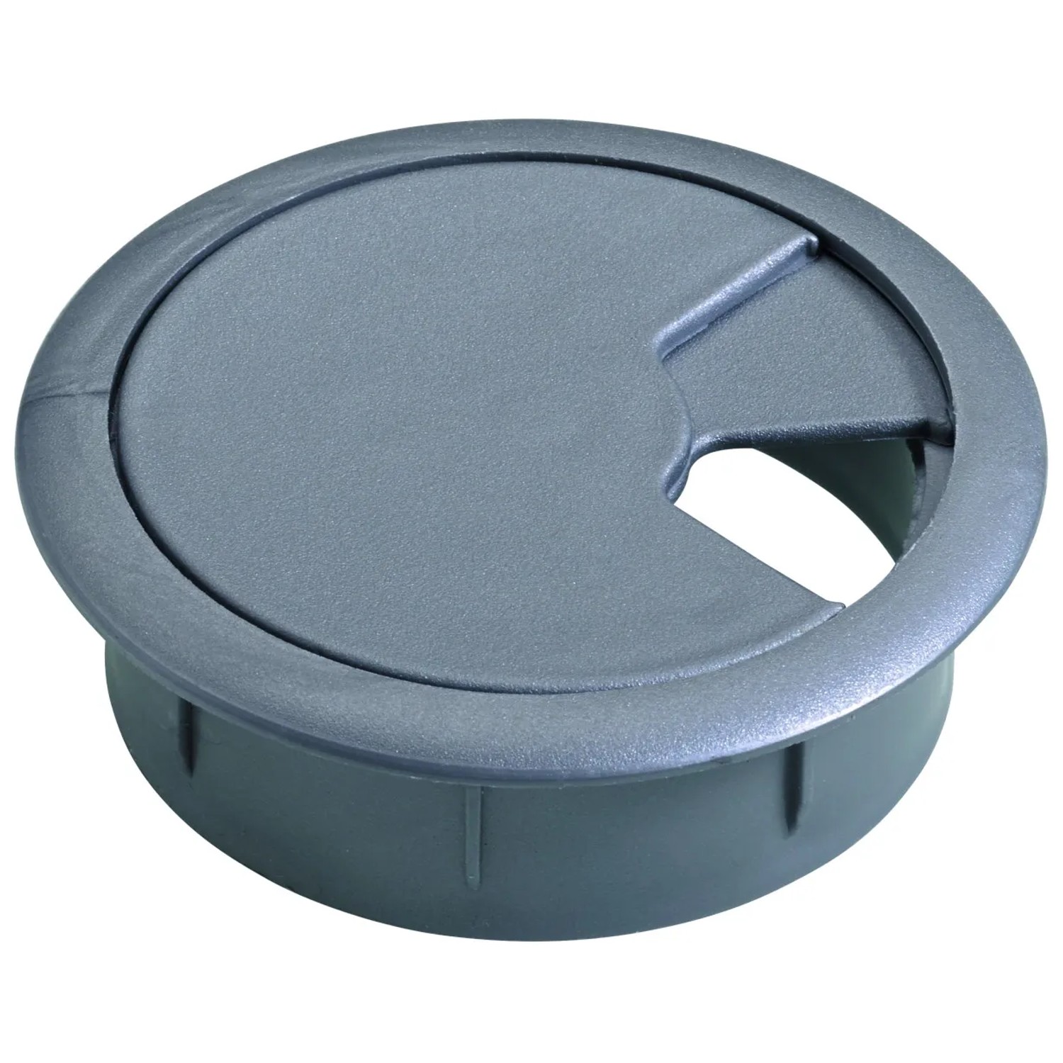 E-shop Hettich Záslepka na vedenie káblov, sivá, 60 x 21 mm