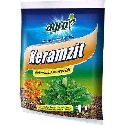 AGRO Umelé kamenivo keramzit 4 mm - 8 mm 1 l