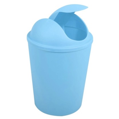 MSV Odpadkový kôš s výklopným vekom Ako, nebesky modrá, 5,5 l
