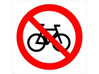 Tabuľka Zákaz vstupu s bicyklami 92 mm