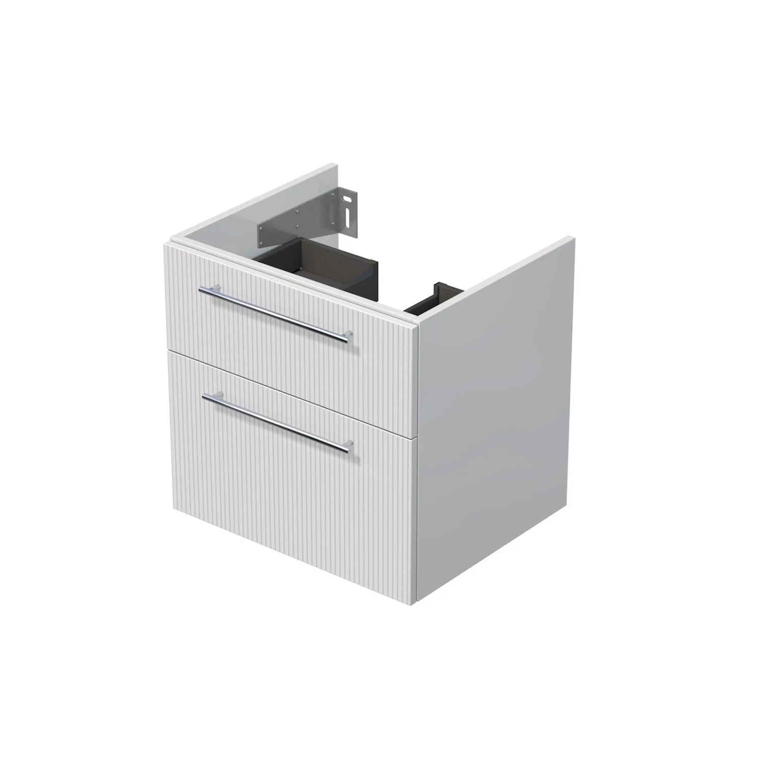 E-shop INTEDOOR Kúpeľ.skriňa pod dosku BEE, úchyt chróm, 2zás., š. 60cm, biela 3D pruhy