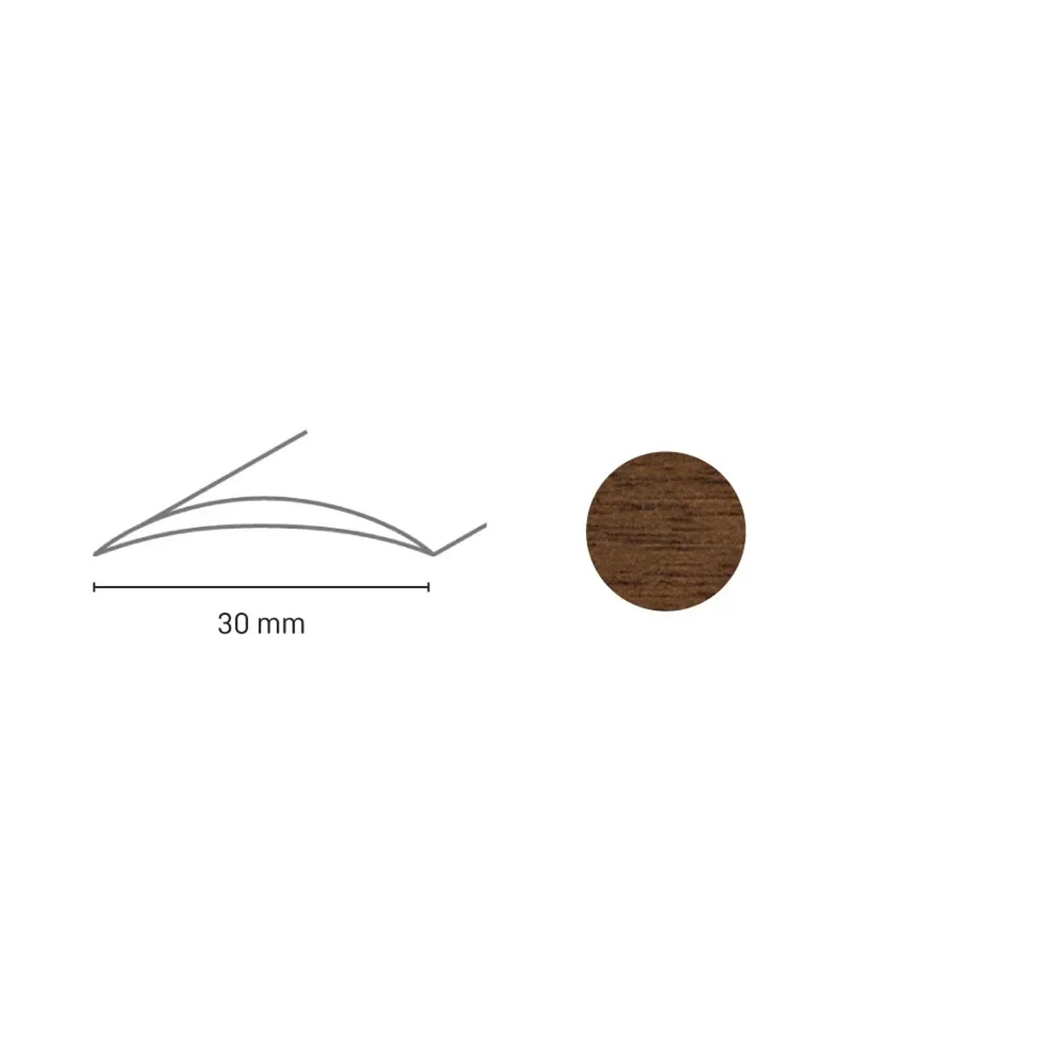E-shop Döllken Profiles Prechodový profil DP 03 S Samolepiaca 30 x 1800 mm, orech