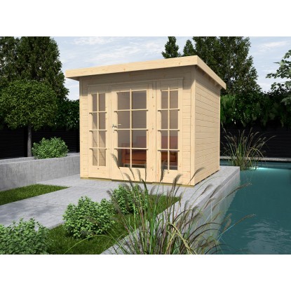 Weka Dizajnový záhradný domček Panorama 172 veľ. 1, prírodný, 235 x 239 cm