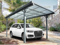 Floraworld Prístrešok na auto s plochou strechou antracitový 300 x 496 cm