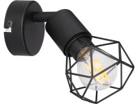 GLOBO Nástenné svietidlo XARA I čierna E14 40 W 80 x 135 x 130 mm