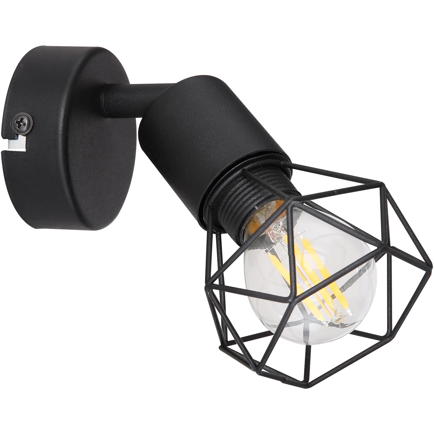 E-shop GLOBO Nástenné svietidlo XARA I čierna E14 40 W 80 x 135 x 130 mm