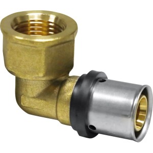 PIPETEC Lisovacie prechodové koleno medené, 20x2 - Rp 1/2