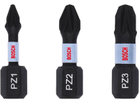 Bosch Súprava skrut. nástavcov Impact Control PZ1, PZ2, PZ3, 3 ks, 1/4