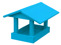 Krmítko Drevené kŕmidlo modré 21 x 27 x 29 cm Krmítko Drevené kŕmidlo modré 21 x 27 x 29 cm