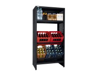 Küpper Kovový policový regál 89409, 2 police/max. 150 kg, 2 držiaky 204x91x53 cm