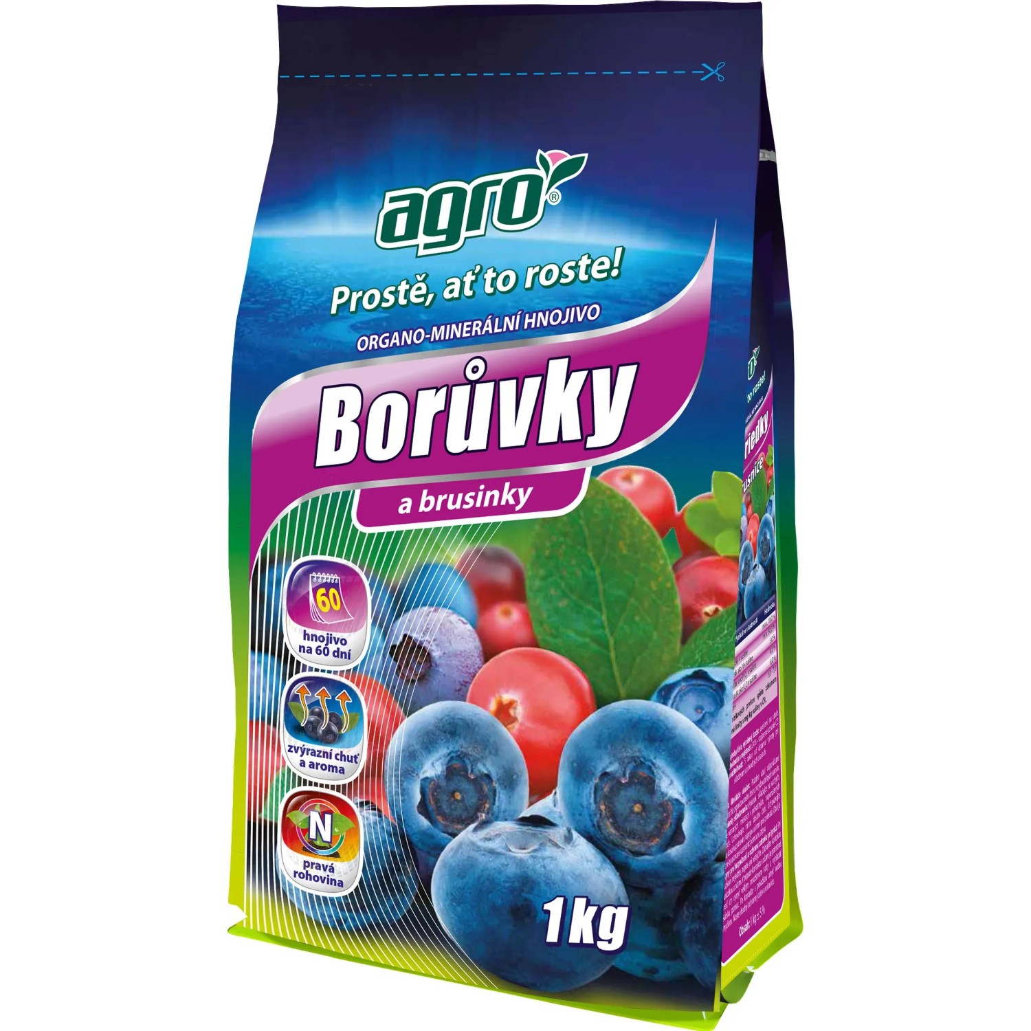 E-shop AGRO Organo-minerálne hnojivo pre čučoriedky a brusnice 1 kg