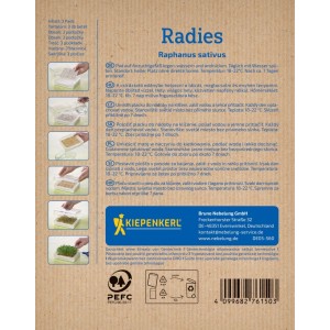 KIEPENKERL BIO Microgreen Pads Reďkovka (Raphanus sativus) 3 ks