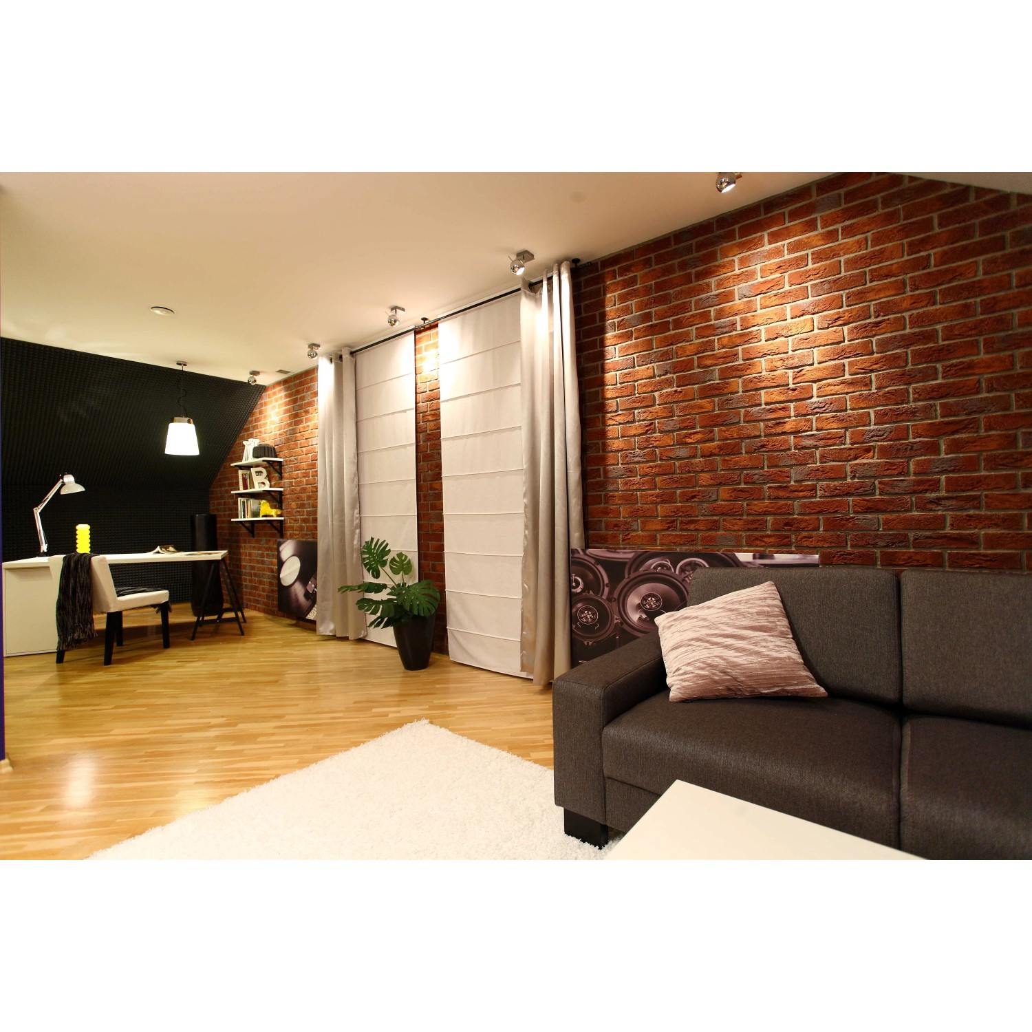 E-shop Stegu Betónový obklad Country, hnedo-sivá, 1 m2