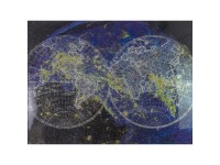 FALC Maľovaný obraz Mapa 90 x 120 cm