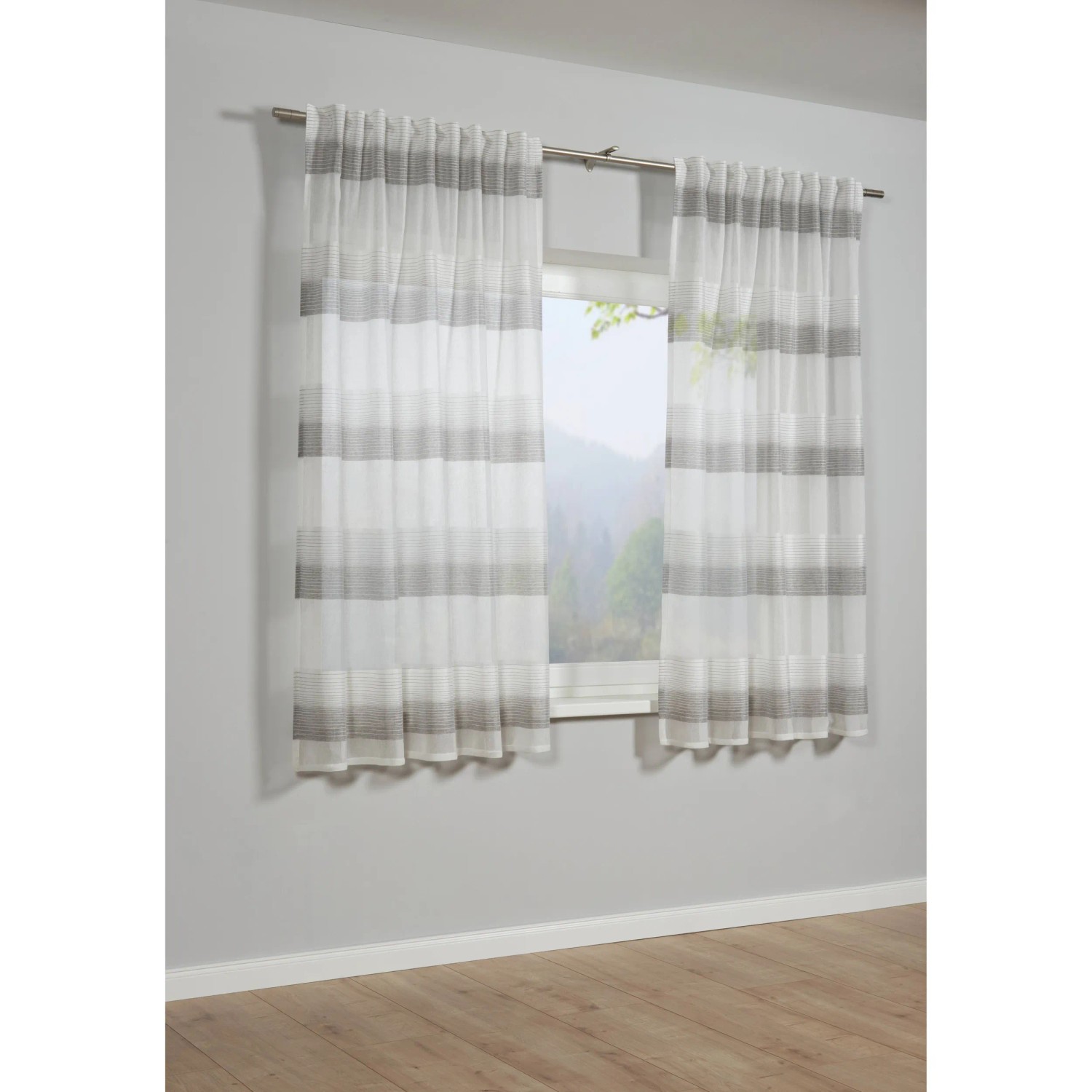 E-shop Bennetti Záves so skrytými pútkami, Etamin, sivý, 175 x 140 cm