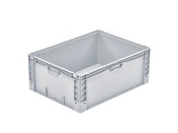Surplus Systems Eurobox s plnou stenou Maxi sivý 80 x 60 x 32 cm, 133 l