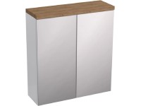 A-Interiéry Zrkadlová skrinka bez osvetlenia Ori W 60 ZS, biela/dub