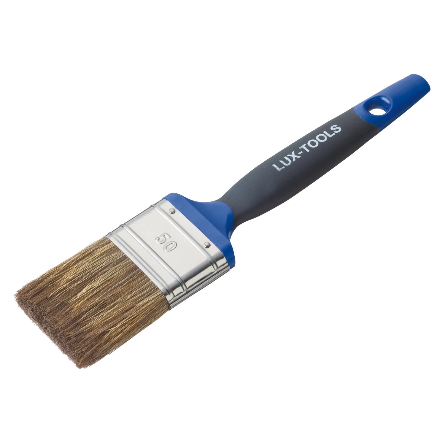 E-shop LUX-TOOLS plochý štetec na lazúry s rukoväťou Softgrip 50 mm